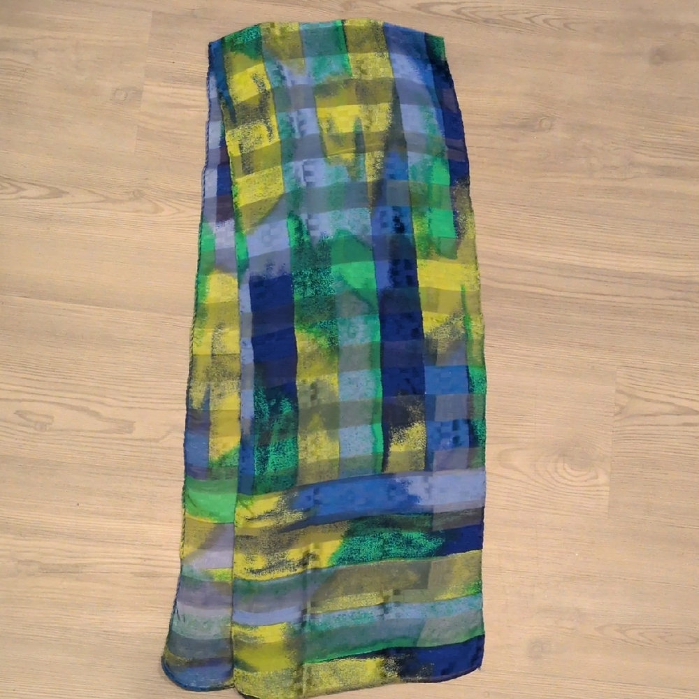 Vibrant Multicolor Plaid Scarf